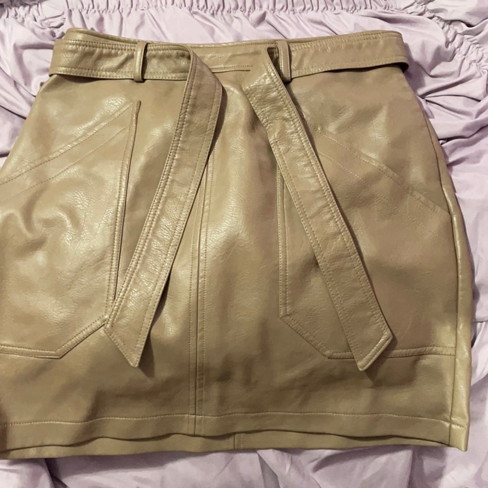 Wishlist apparel nude leather skirt